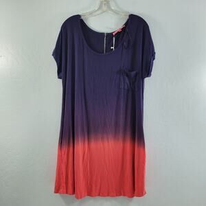 Marina Luna Women's Shift Beachwear Purple & Orange Dress Size XL 1523-0097